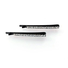 Hair Pins for women Faux Rhinestone Simple Bobby Pin, Set of Two, White