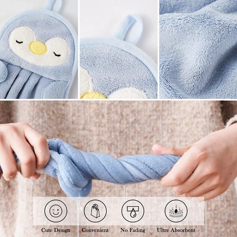 Baixi 4 Toalla De Manos Secado Absorbente Baño Cocina Colgante