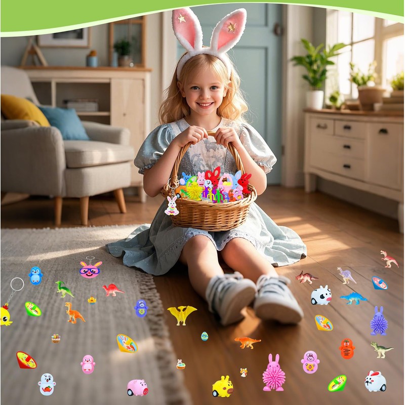 H-Style 100Pcs Easter Egg Fillers Filled - Easter Basket Stuffers