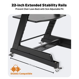 COZINUS High Chair Accessories - Universal Swivel Casters for Stokke Tripp Trapp: Enhance Mobility & Convenience with 360° Silent Wheels, Safety Locks & No-Scratch Design, No-Drill Installation -White