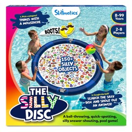 Skillmatics The Silly Disc – Pool Party Game for Kids, Teens & Adults, Funny Spot & Shout Game, Swimming Pool Toy, Outdoor Family Activity, Summer Game, Hilarious Gift for Ages 8, 9, 10 & Up