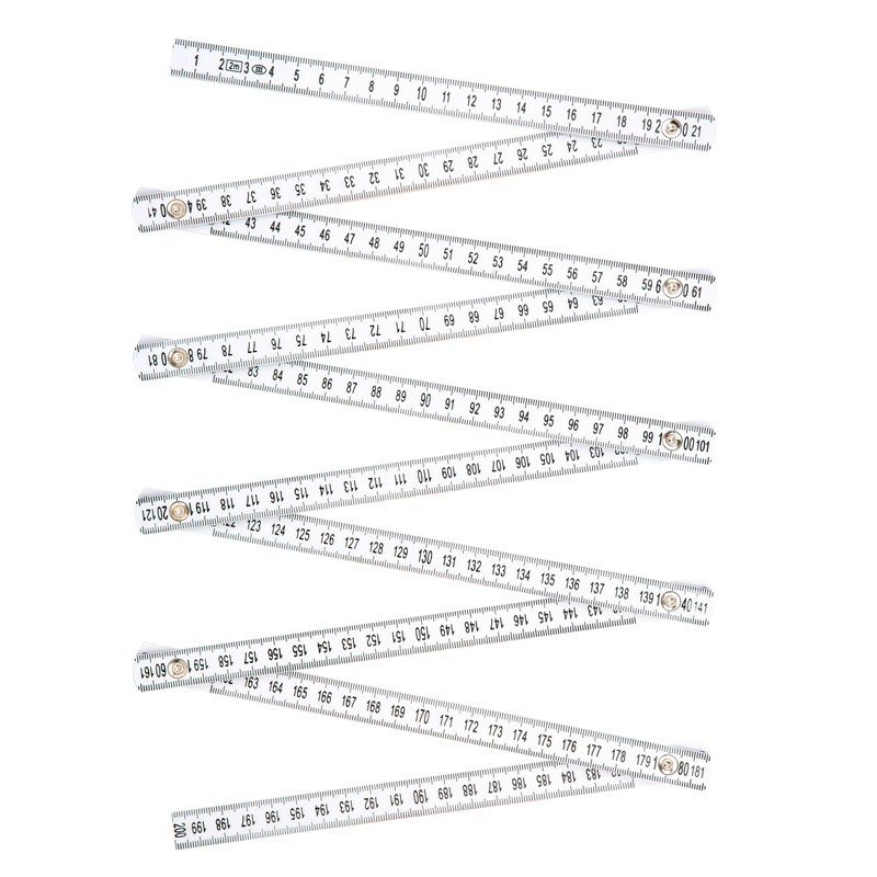 Terbold 2pk Folding Ruler Yard Stick | 6ft Imperial 2m
