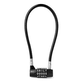 NBYT 5 Word Combination Lock with 8mm Security Cable Letter Lock for Gates Doors Bicycles