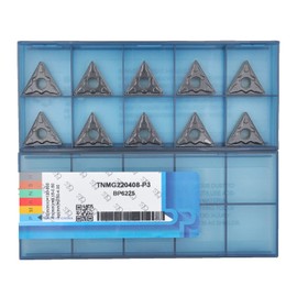 CDBP CNC Carbide Inserts TNMG432 / TNMG220408-MD for Metal Lathe Cutting Steel, Semi-Finishing chipbreaker for Turning Cutter, 10 PCS.