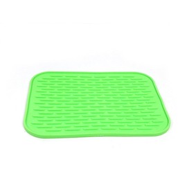 Heat Resistant Mat for Curling Irons, Hair Straightener, Flat Irons and Hair Styling Gadgets 8.5 in. X 6 in., Food Grade Silicone Mat Pad (Green)
