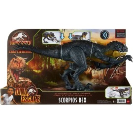 Jurassic World Scorpios Rex Jurassic World Campo Cretacico Slash N' Stinger Mattel +3