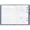 Navy Blue Hearts A5 192 Page Weekly & Monthly Motivational