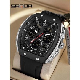 Men's Fashion Digital Analog Watches, Luxury Watches, Couples Gifts, Casual Sporty Digital Watches for Men with Luminous Dial & Alarm Function,¬†Modern Waterproof Watch with Digital Display for Men with Box:_Multicolor12_one-size