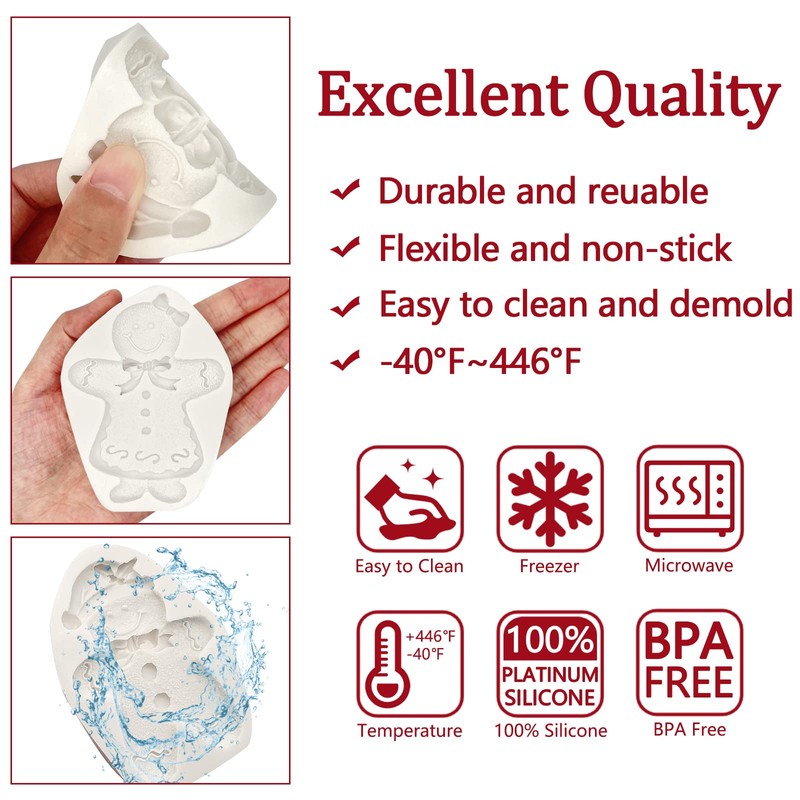 Christmas Gingerbread Fondant Mould