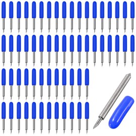 YOYEAH 60 Pack 60° Replacement Blades Set for Cricut Explore Air/Air 2/Air 3/Maker/Maker 3, Cricut Expression for Vinyl Cutting Machines (Blue Cap)