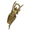 Ebros Gift Medium Gold Resin 3 Horned Rhinoceros Beetle Wall