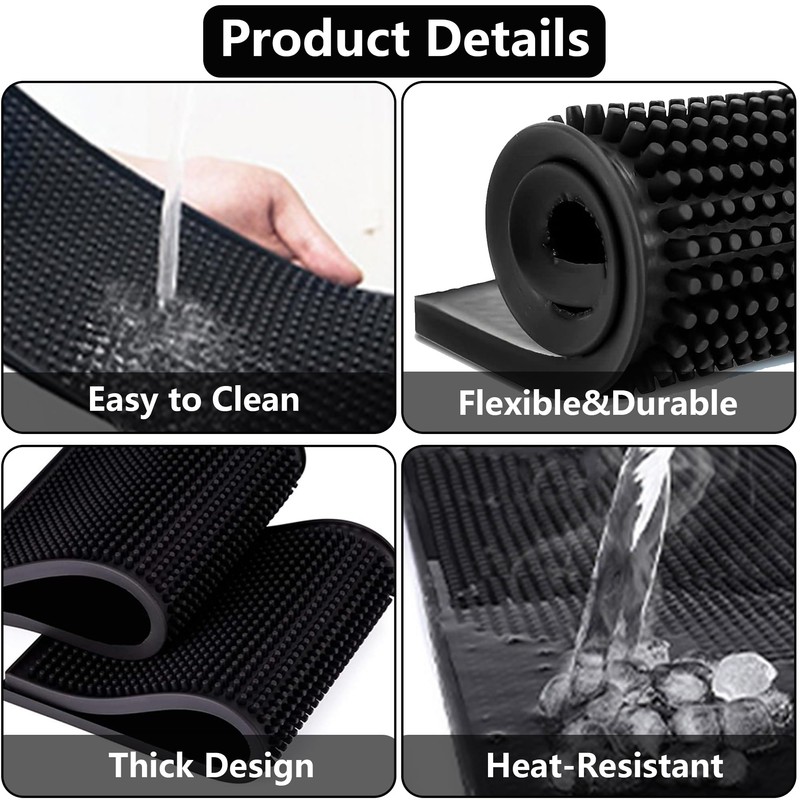 CiciIng Pack of 2 30 x 15 cm Bar Mat,
