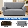 XINEAGE 3-Seater Sofa Slipcover Pet Friendly,Stretch Couch Cover,Light Gray