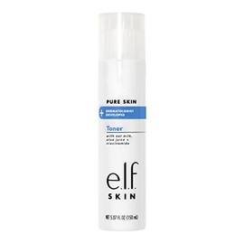 e.l.f. Pure Skin Toner, Gentle, Soothing  Exfoliating Daily Toner for A Smoother-Looking Complexion, Made with Oat Milk, Aloe Juice  Niacinamide, 6 oz