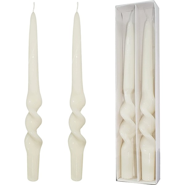 Spiral Candles Taper Candles Spiral Smokeless Unscented Candles White Cone Candles for Wedding Home Decor (FCMD03)