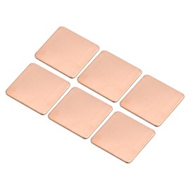 MECCANIXITY Heatsink Copper Pad Shim 20mm x 20mm x 0.8mm Thermal Conductive Heat Sink for Electronic Chip Cooling Pack of 6
