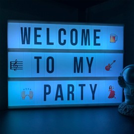 ENUOLI 271 pcs Letters Numbers Symbols and Emojis for A4 Cinematic Light up Box Led Cinema Board Light Box Replacement Letters for Christmas Birthday Wending Party Decoration