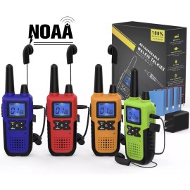 Topsung 3 Long Range Walkie Talkies Rechargeable for Adults - NOAA 2 Way Radios Walki...