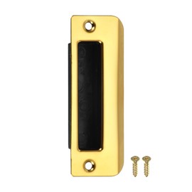 sourcing map Door Strike Plate, 107mm x 38.5mm 201 Stainless Steel Latch Deadbolt Strike Plate for Door Frame Door Jamb, Gold