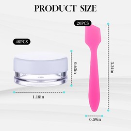 Gaahkai 48PCS 5ml/0.17oz Lip Gloss Containers Empty with Pressure Sensitive Gasket, Cosmetic Containers with Lids for Lipgloss Balm Scrub Makeup