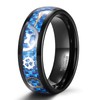 TRUMIUM 8mm Tungsten Rings for Men Women Carbon Fiber Steampunk
