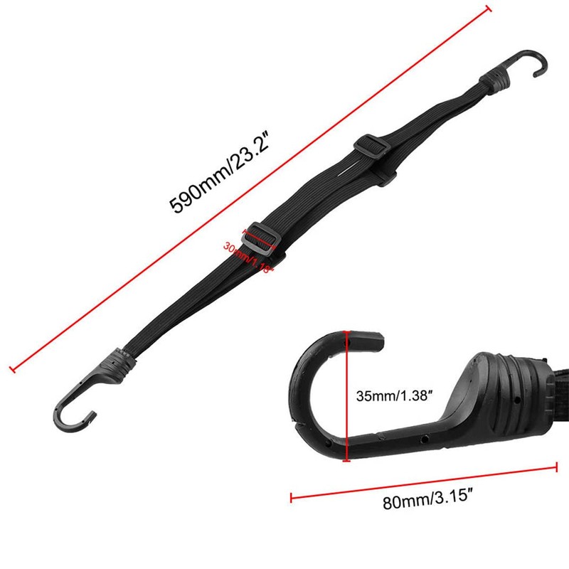 2 Pcs Motorcycle Helmet Rope High Retractable Black Luggage Helmet
