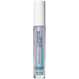 L'Oreal Paris Makeup Infallible Galaxy Lumiere Holographic Lip Gloss, Loaded with Iridescent Pearls, Wear Alone or as a Topper to your Favorite Lipstick, Sapphire Star, 0.1 fl; oz.