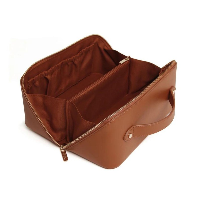 Alice Wheeler Vegan Nappa Train Case Beauty Concertina Fold Out