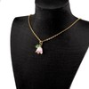 LQRI Lily of the Valley Necklace Lily Valley Flower Pink
