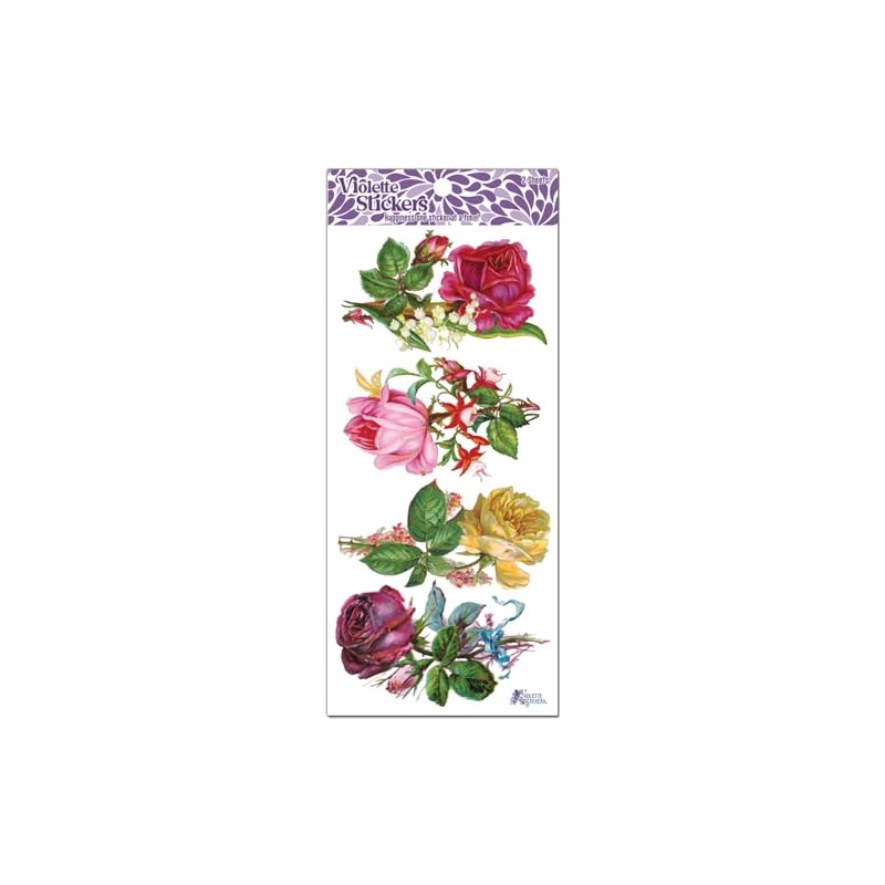Violette Stickers Quartet of Roses