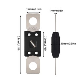 HAFRILY Pack of 3 300 A High Current Fuse Midi Fuse Screw Fuse for Car Caravan Truck Construction Vehicles Car Fuses
