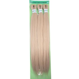 Light Rose Blonde Braiding Hair Pre stretched Hypoallergenic Synthetic ez braid Prestretched Braiding Hair Extensions for Knotless Braids