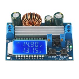 zalati Buck Boost Power Converter Automatic Step Up/Down Board DC 5.5-30V to DC 0.5-30V with LCD Display for Constant Current Voltage Adjustment