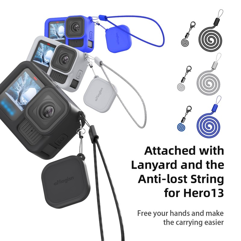 Aovee Silicone Protective Case Cover,Screen and Lens Protector for GoPro