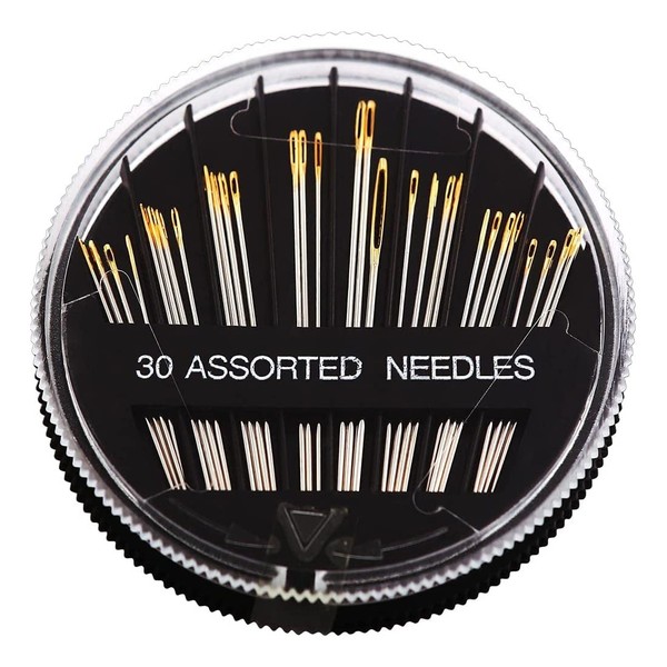 LuLiyLdJ Sewing Needles, Hand Needles, 30 Sewing Needles, Hand Sewing Needles, Embroidery Needles Including All Lengths Needed for Hand Sewing (3.1 cm to 5.1 cm)
