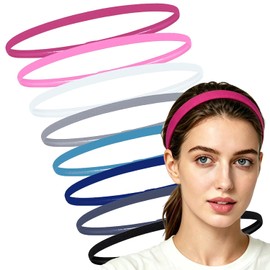 8 Paquete Antideslizante de Bandas elásticas para la cabeza (multicolor) | Bandas para el cabello para correr, tenis, movimiento,ciclismo.Aplicación multiescenario universal para hombres y mujeres