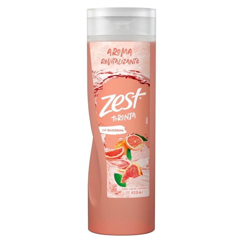 Zest Jabón Líquido Corporal Toronja, para una piel visiblemente saludable