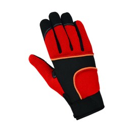 COLOURLINX Safety Work Gloves Gardening Working Gloves Mens Women Mechanic Construction Utility Flexible Padded Palm Protection Breathable Builder Multi-Functional (Red, M)