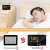 ALLOMN Digital Projection Alarm Clock, Indoor Outdoor Temperature, Weather Forecast,