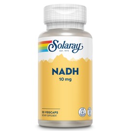 SOLARAY NADH 10 mg - Active Form of Niacin, Reduced NAD Supplement - Cofactor in Cellular Energy Pathways - Lab Verified, Gluten Free, 60-Day Guarantee - 30 Servings, 30 VegCaps