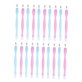 PACKOVE 2pcs Dual Ended Nail Cuticle Pusher Cleaner Exfoliating Scrub Tools for Manicure Nail Cleaning Stick for Dead Skin Removal Random Color Ergonomic Design Random Color