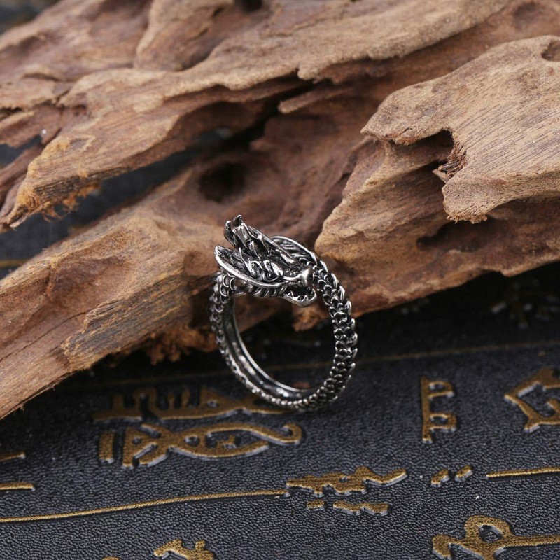 PULABO Creative Personality Adjustable Dragon Style Ring Men Women Jewelry