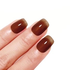 Imtiti Amber Brown Gel Nail Polish 15ML Jelly Deep Brown Translucent Color UV/LED Soak Off Gel Polish Nail Art Starter Manicure Salon DIY at Home 1Pcs