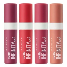 Renova  Kit 4 Labiales Liquido Matte Infinity Ink Color Gama 1                                                                                        