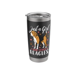 Beagle Just A Girl Who Loves Beagles Gift Stainless Steel Insulated Tumbler