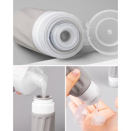 Mrsdry Travel Bottles for Toiletries 8 Pack, Travel Size Toiletries, Tsa Approved Travel Size Containers 3oz, with Travel Essentials Clear Bag, Leak Proof Silicone Squeezable Creams Jars