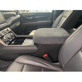 Auto Console Covers- Fits The GMC Sierra (All Models & Trim with Bucket Seats) 2019-2023 Center Console Cover Fleece- Gray