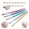 5Pcs One Stroke Nail Art Brush Set, Petal Painting Brushes