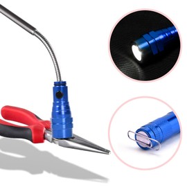 Magnetic Flashlight Pickup Tool Dad Gifts Cool Magnet Telescoping Gadgets with LED Gifts for Mens Husband Him Blue