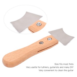 Fayelume Guitar Slot Fret Saw, Guitar Fret Cleaning Knife Tools, Beech Handle Guitar Tool Guitar Frets Scraper for Music Instrument (M02835)